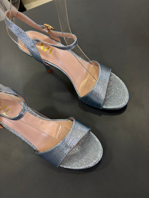 Women Glittery Open Toe Stiletto